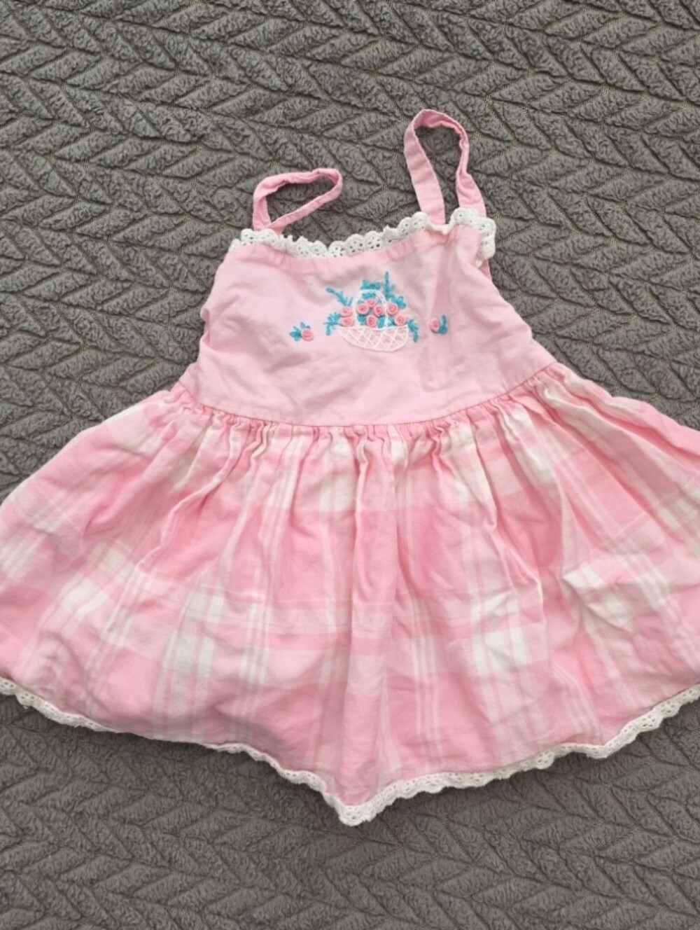 Well Dressed Wolf Pink and White Girls 3-6 Months Vintage Style